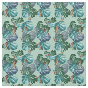 Butterflies of Paradise Tropical Stänk in Blues Tyg