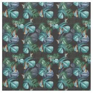 Butterflies of Paradise Tropical Stänk in Blues Tyg