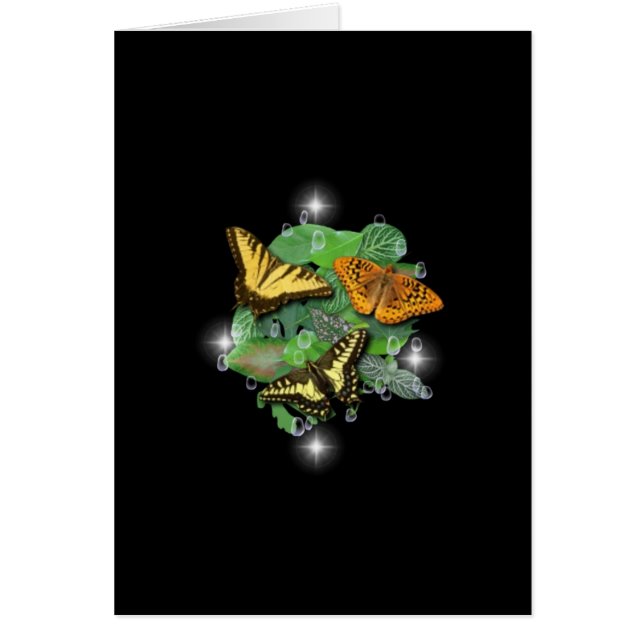 Butterflies on Löv Hälsningskort (Framsidan)