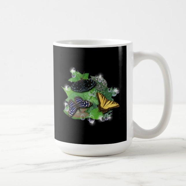 Butterflies on Löv Kaffemugg (Höger)