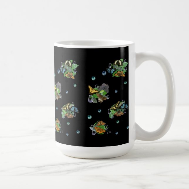 Butterflies on Löv Kaffemugg (Höger)