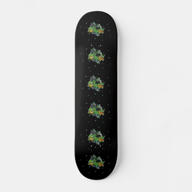Butterflies on Löv Mini Skateboard Bräda 18,7 Cm (Framsida)