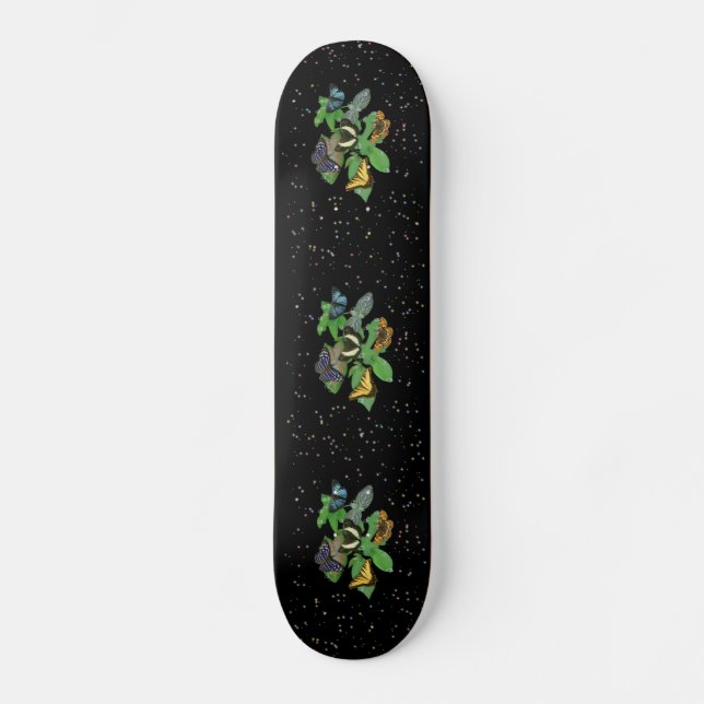Butterflies on Löv Old School Skateboard Bräda 21,6 Cm (Framsida)