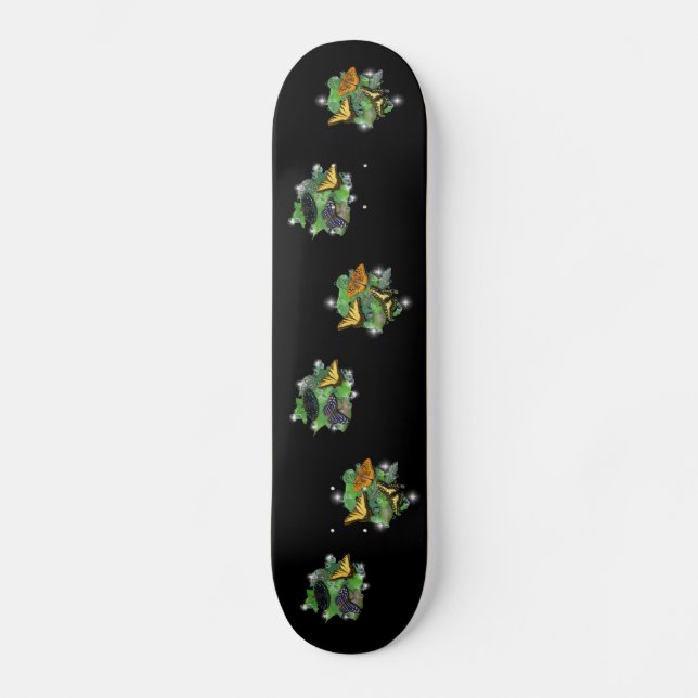 Butterflies on Löv Skateboard Bräda 21,5 Cm (Framsida)