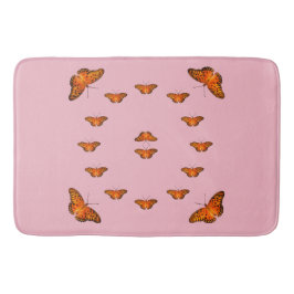 Butterflies on rosa Bath Mat Badrumsmatta