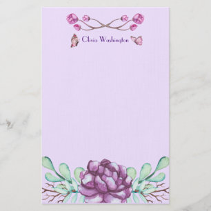 Butterflies & Peonies Brevpapper