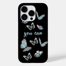 Butterflies Positive Change Quote iphone case