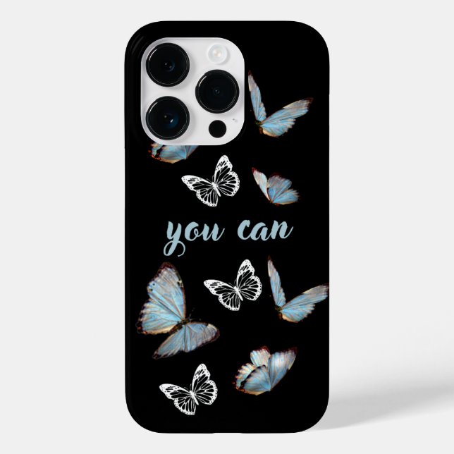 Butterflies Positive Change Quote iphone case (Baksida)