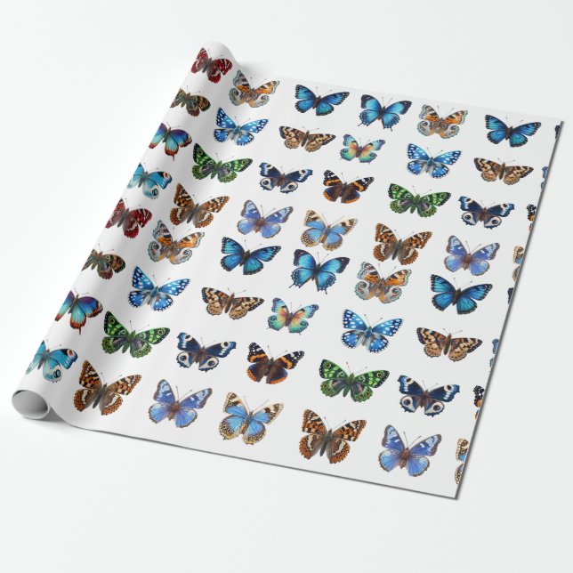 Butterflies Presentpapper (Utrullad)