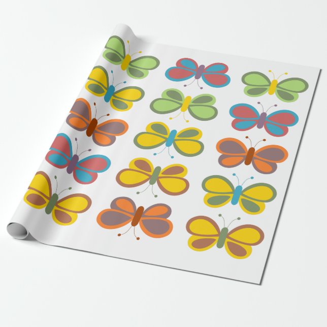 Butterflies Presentpapper (Utrullad)