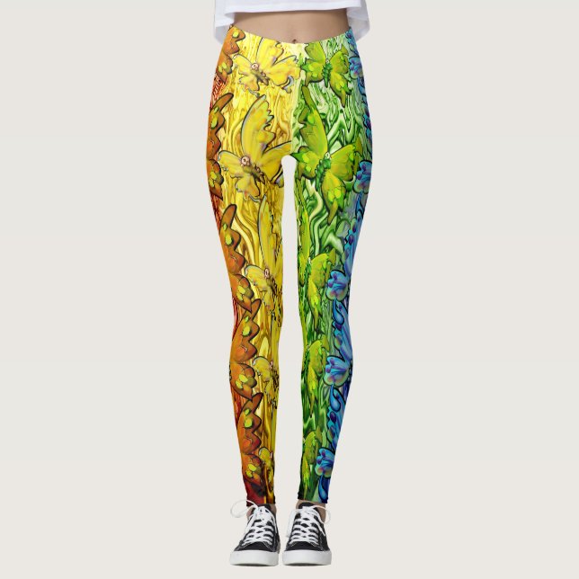 Butterflies Rainbow Leggings (Framsida)