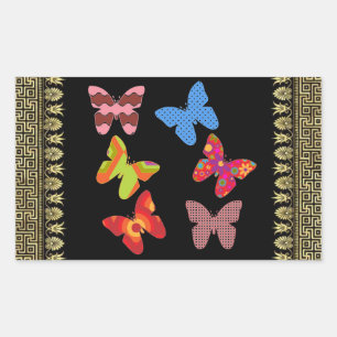 Butterflies Rektangulärt Klistermärke