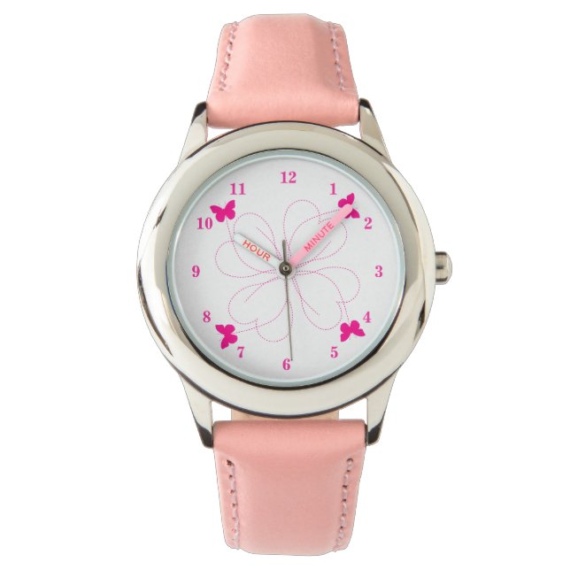 Butterflies Rosa Watch Gift - Vår Armbandsur (Framsida)
