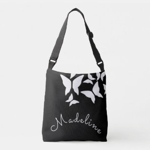 Butterflies Script Namn Drawstring Bag Axelväska