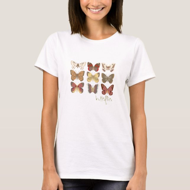 Butterflies Shirt T Shirt (Framsida)