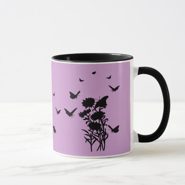 Butterflies Silhouette Mugg (Höger)