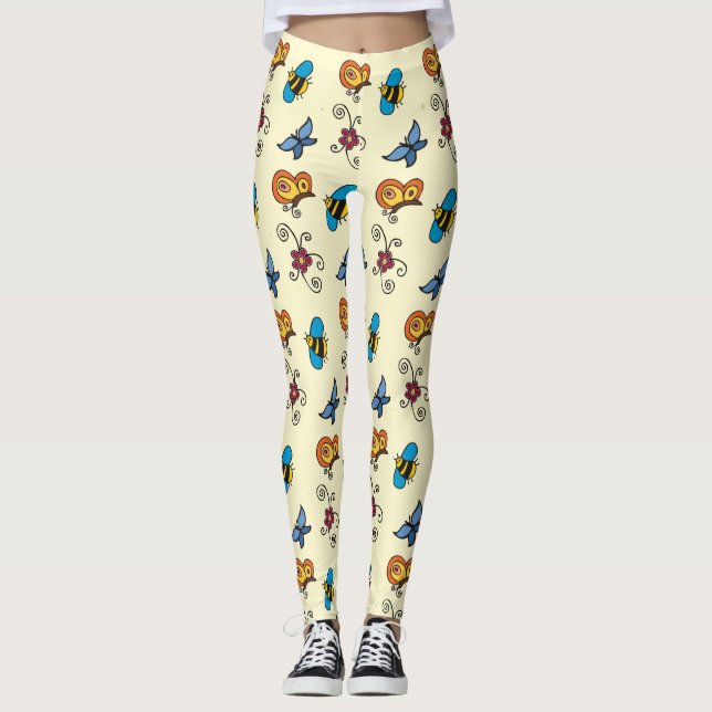 Butterflies Snigel Insekts Thunder_Cove Leggings (Framsida)