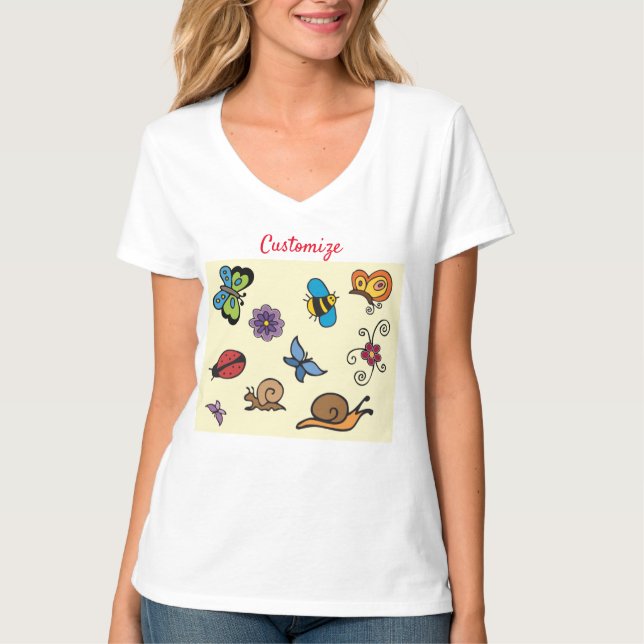 Butterflies Snigel Insekts Thunder_Cove T Shirt (Framsida)