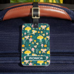 Butterflies Snigel och svampar Cute CUSTOMIZED Bagagebricka<br><div class="desc">Få redo för semestern med den här fina bagagetaggen - du kan lägga till dina kontaktuppgifter på andra sidan eller välja en enda siddesign. Hand plockade-design åt mig för dig! Ändra färg eller teckensnittet för texten som du vill. Kolla min butik för mer mönster eller säg till om du vill...</div>