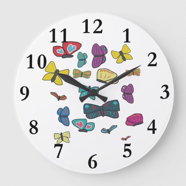 Butterflies Stor Klocka (Framsida)