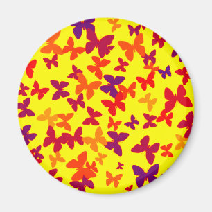 Butterflies Summer Roligt Magnet
