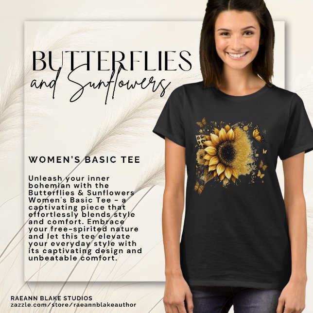 Butterflies & Sunflowers Women's Basic Tee (Skapare uppladdad)
