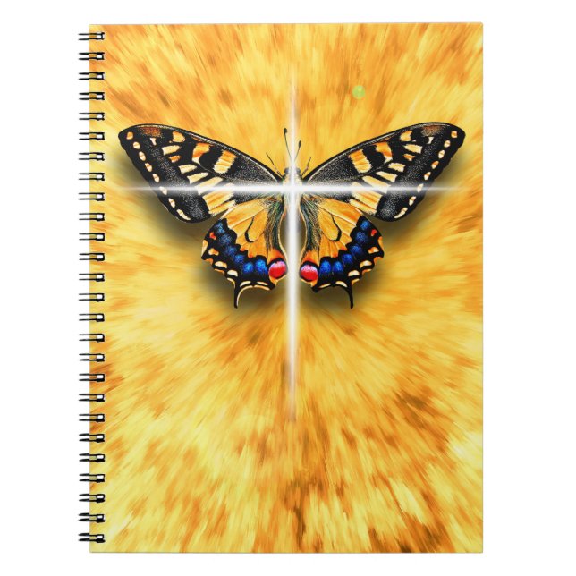 Butterflies symboliserar Jesus återresa Anteckningsbok (Framsidan)