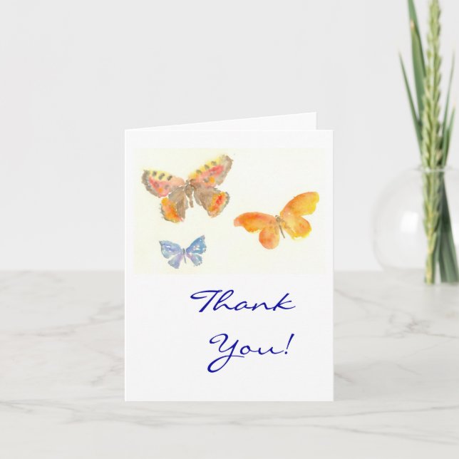 Butterflies Tack Notecard Kort (Framsida)