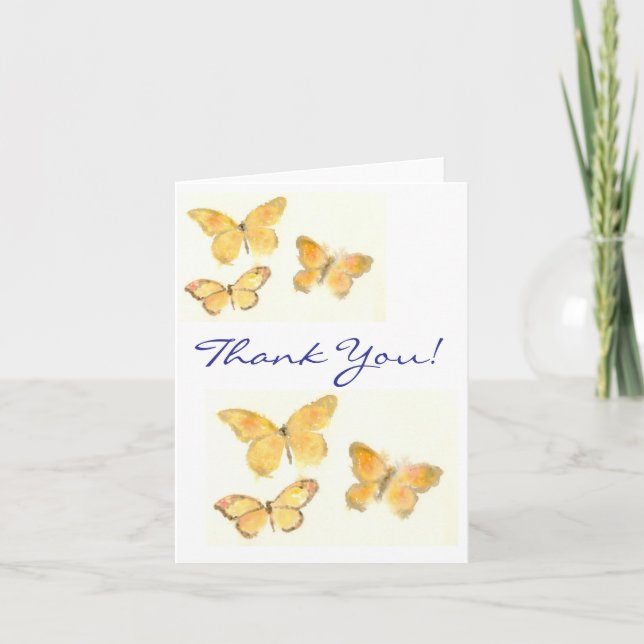 Butterflies 'Tack' Notecard Tack Kort (Framsida)
