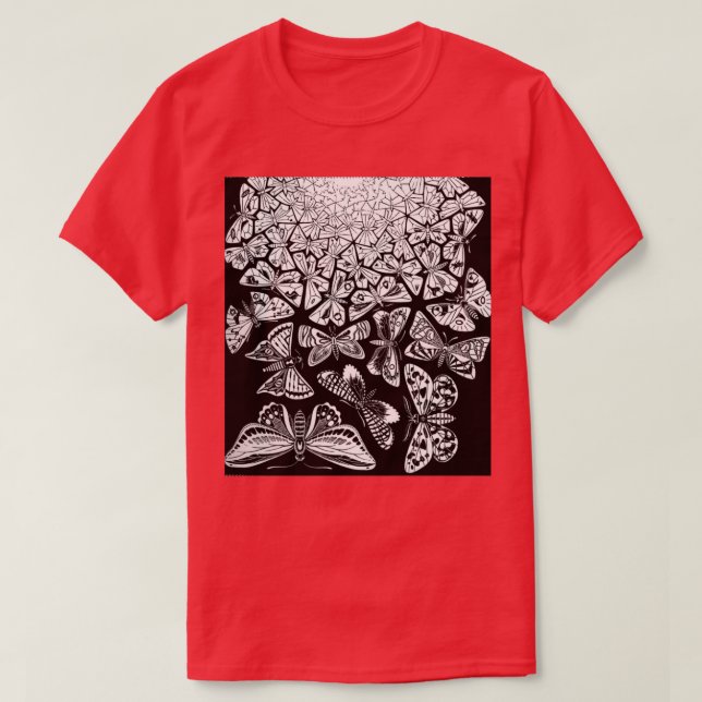 Butterflies Tessellation 1950 Maurits Cornelis Esc T Shirt (Design framsida)