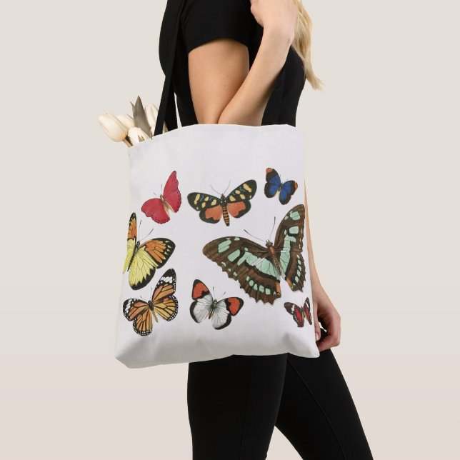 Butterflies Tote Bag Tygkasse (Närbild)