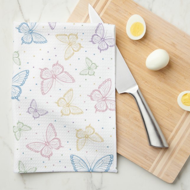 Butterflies Trasa Kitchen Tea Towel Kökshandduk (Vikt i Fjärdedel)