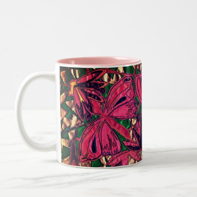 Butterflies Två-Tonad Mugg (Vänster)
