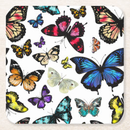 Butterflies Underlägg Papper Kvadrat