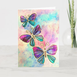 Butterflies Valentine Day Card with Anpassningsbar Kort