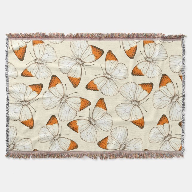 Butterflies vattencolor mönster filt (Framsidan)