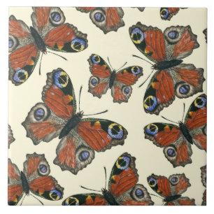 Butterflies vattencolor mönster kakelplatta