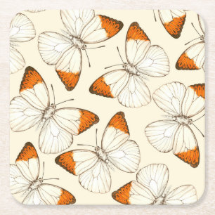 Butterflies vattencolor mönster underlägg papper kvadrat
