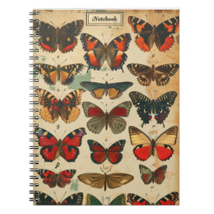 Butterflies-Vintage Anteckningsbok