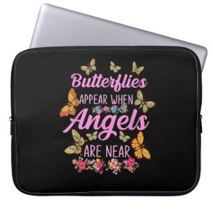 Butterflies visas när Änglar är nära fjäril Laptop Fodral