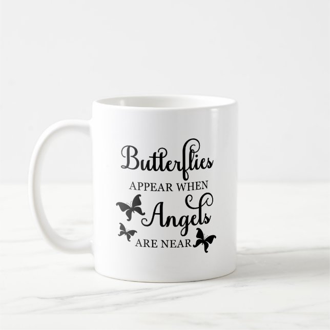 Butterflies visas när Änglar är nära Kaffemugg (Vänster)