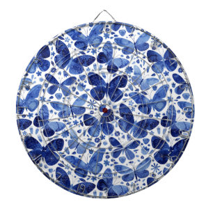 Butterflies Watercolor Blue Darttavla