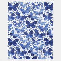 Butterflies Watercolor Blue