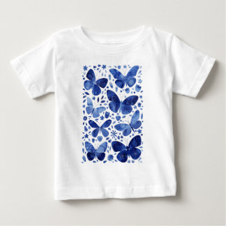 Butterflies Watercolor Blue T Shirt