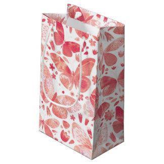 Butterflies Watercolor Coral Rosa