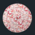 Butterflies Watercolor Coral Rosa Darttavla<br><div class="desc">Koral rosa vattenfärgsfjäril-målning.</div>