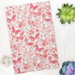 Butterflies Watercolor Coral Rosa Kitchen Towel Kökshandduk<br><div class="desc">Koral rosa och vit vattenfärgsfjärilmålning.</div>