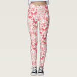 Butterflies Watercolor Coral Rosa Leggings<br><div class="desc">Koral rosa och vit vattenfärgsfjärilmålning.</div>