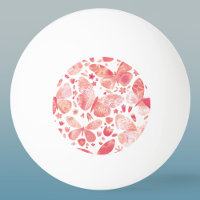 Butterflies Watercolor Coral Rosa
