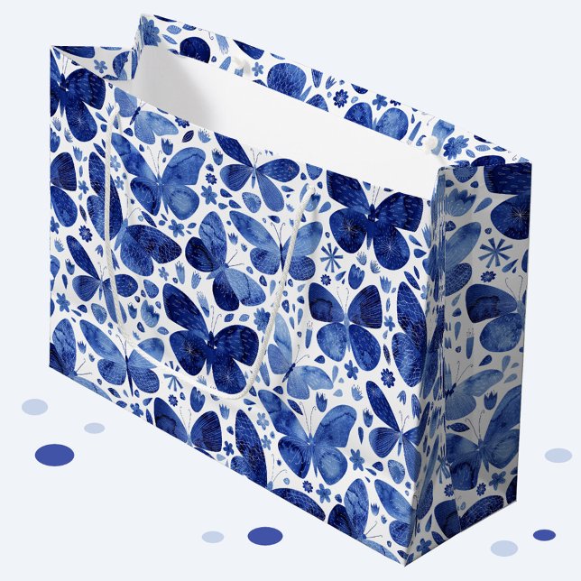 Butterflies Watercolor Indigo (Skapare uppladdad)